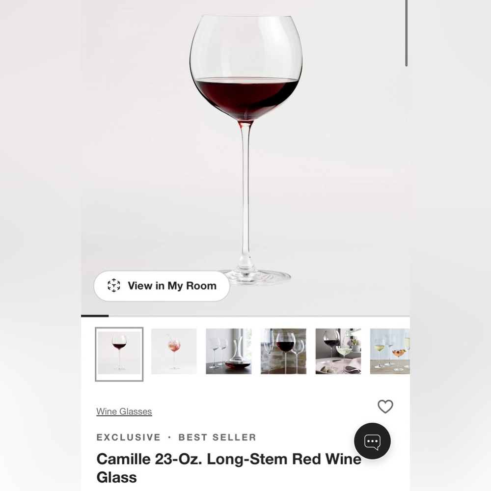 Crate&Barrel Camille Wine Glasses